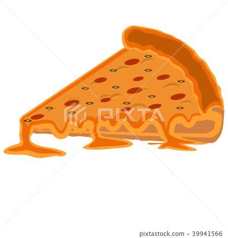 Isolated pizza slice Isolated pizza slice 39941566