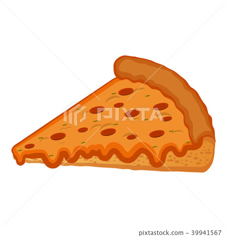 Isolated pizza slice Isolated pizza slice 39941567