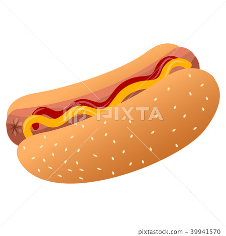 Isolated hot dog Isolated hot dog 39941570