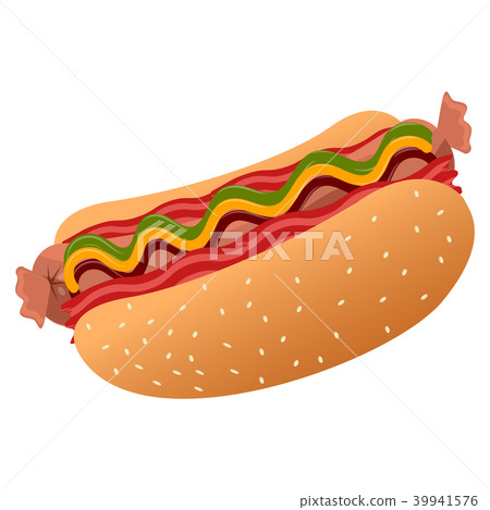 Isolated hot dog Isolated hot dog 39941576