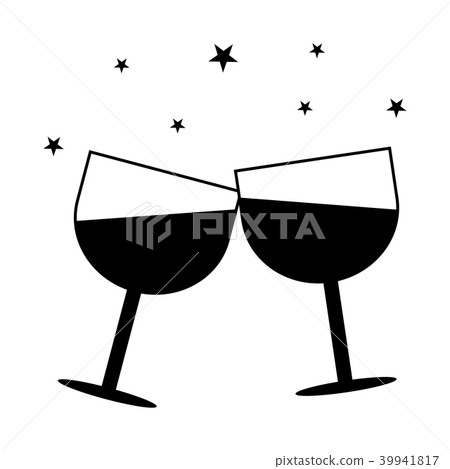 Isolated wine glass - Stock Illustration [39941817] - PIXTA