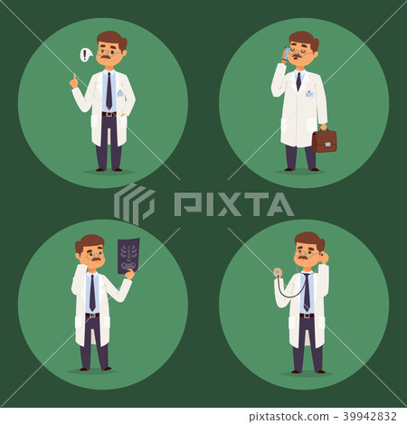 medical man staff flat design hospital team people doctorate