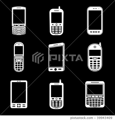 Mobile phone icon set 39943409