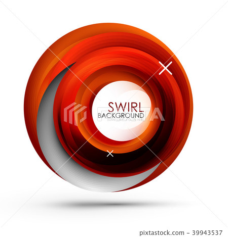 Spiral swirl flowing lines 3d vector abstract background 39943537