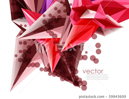 Color glass crystals on white background, geometric abstract composition with glass gemstones and Color glass crystals on white background, geometric abstract composition with glass gemstones and 39943609