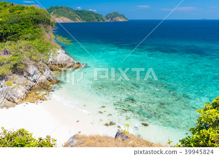 Tropical white sand beach Aerial Tropical white sand beach Aerial 39945824