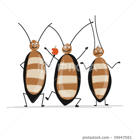 Funny cockroaches for your design Funny cockroaches for your design 39947081