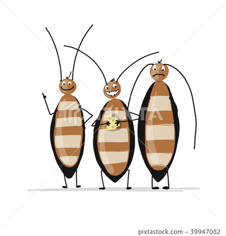 Funny cockroaches for your design Funny cockroaches for your design 39947082