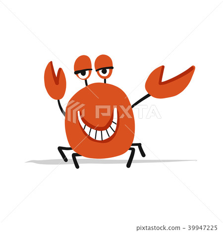 Funny crab, sketch for your design Funny crab, sketch for your design 39947225