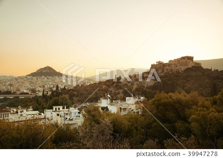 Athens skyline sunrise Athens skyline sunrise 39947278