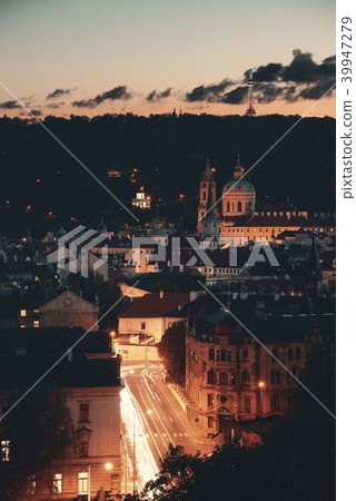 Prague skyline rooftop view dome Prague skyline rooftop view dome 39947279