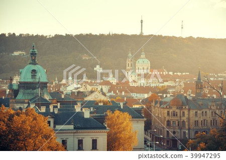 Prague skyline rooftop view dome Prague skyline rooftop view dome 39947295