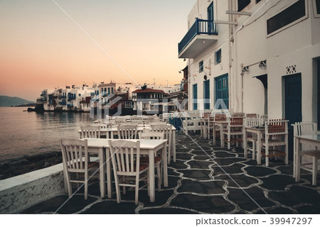 Mykonos Little Venice sunset Mykonos Little Venice sunset 39947297