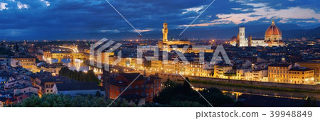 Florence skyline night panorama Florence skyline night panorama 39948849