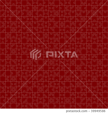 400 Red Puzzles. Vector Illustration. 400 Red Puzzles. Vector Illustration. 39949586