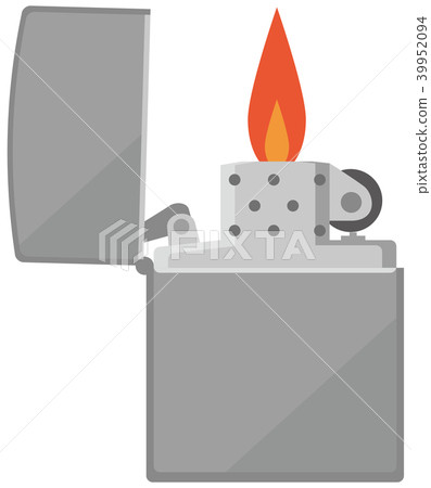 Illustration of oil type lighter (with fire) Illustration of oil type lighter (with fire) 39952094
