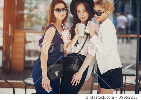 beautiful young girls outdoors in Sunny weather beautiful young girls outdoors in Sunny weather 39952213