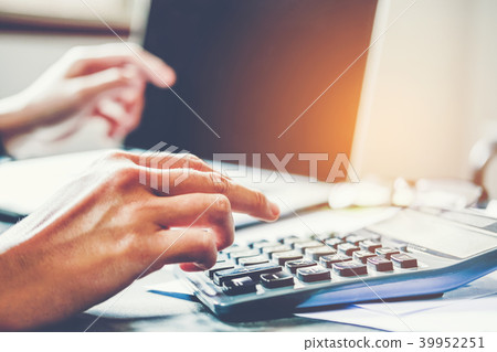 Business man Accounting Calculating Cost Economic 39952251