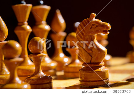 Chessboard with figures 39953763