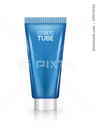 Blank blue cosmetic tube design mockup 39955032