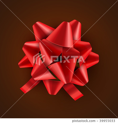 Red Bow ribbon isolated celebration 39955033