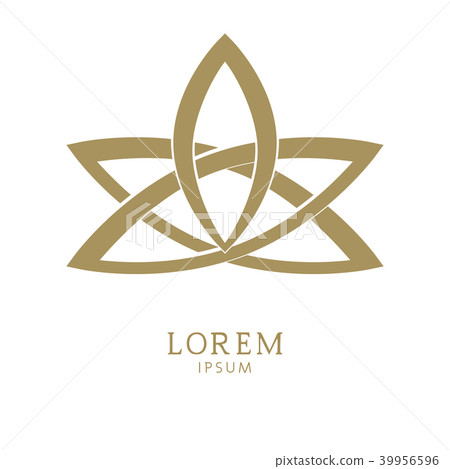 Vector gold logo a lily. 39956596