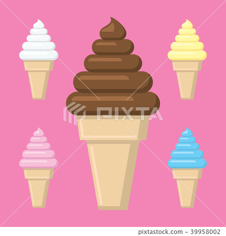 Vector collection of ice creams set 39958002