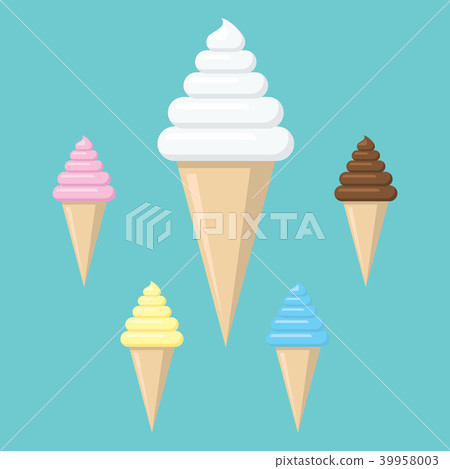 Vector collection of ice creams set 39958003