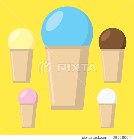 Vector collection of ice creams set 39958004
