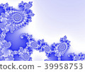 Blue Decorative Fractal Background 39958753