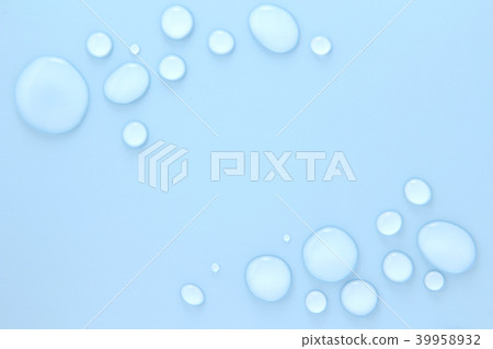 Water drops on a light blue background Stock Photo 39958932