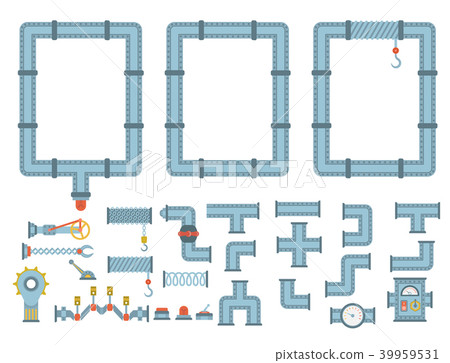 Machine parts different mechanism vector mechanical manufacturing work detail design gear equipment Machine parts different mechanism vector mechanical manufacturing work detail design gear equipment 39959531