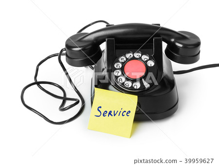 Vintage telephone and paper Service Vintage telephone and paper Service 39959627