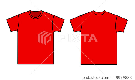 Blank t-shirt template. Front and back 39959888