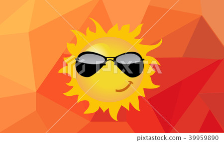 Vector illustration of cartoon sun Vector illustration of cartoon sun 39959890