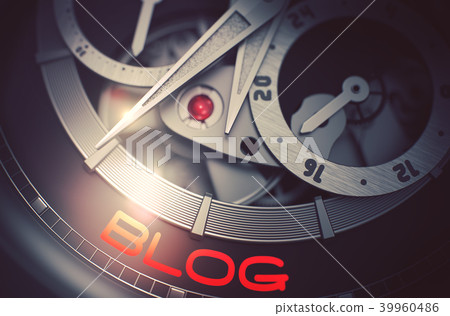 Blog on Luxury Men Wristwatch Mechanism. 3D. Blog on Luxury Men Wristwatch Mechanism. 3D. 39960486