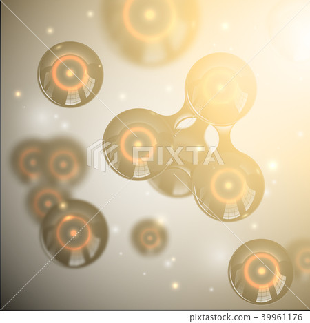 Vector abstract black glossy molecules design 39961176