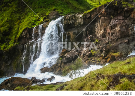 Waterfall on the slopes of Gunung Rinjani Waterfall on the slopes of Gunung Rinjani 39961228