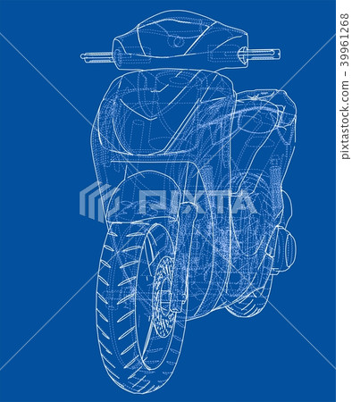 Scooter outline concept. Vector Scooter outline concept. Vector 39961268