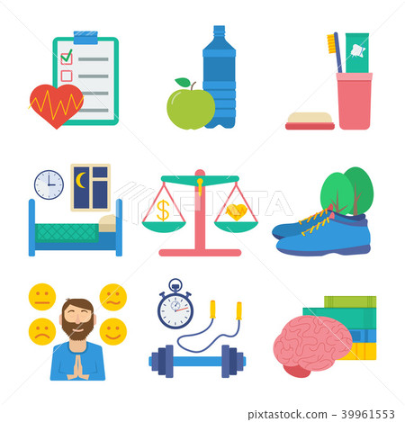 healthy lifestyle vector elements healthy lifestyle vector elements 39961553