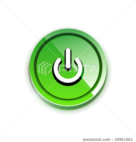 图库插图: power button icon, start symbol, web design ui or