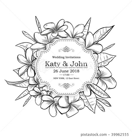 Vector vintage elegant wedding invitation Vector vintage elegant wedding invitation 39962555