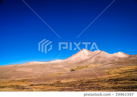 Dry and desolate landscape in bolivian Altiplano 39963397