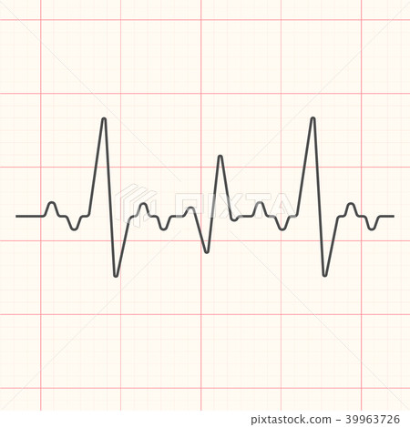 Black cardiogram line illustration 39963726