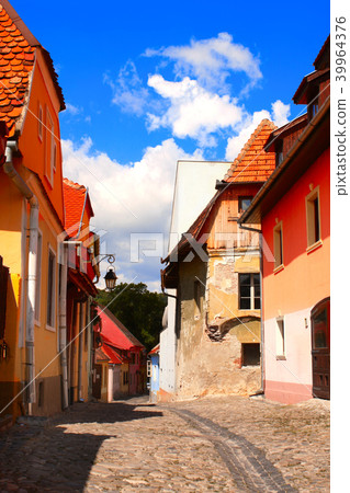 Medieval houses in Sighisoara Transylvania Romania 39964376