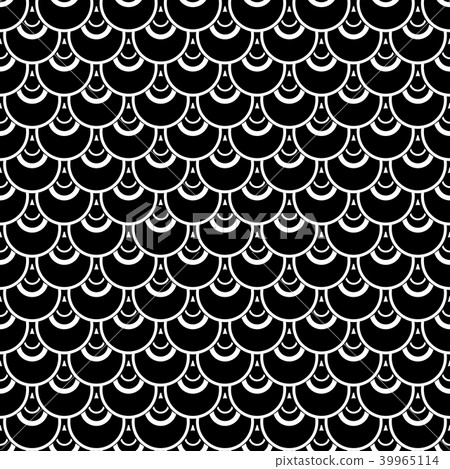 Seamless pattern in fish scale design. Seamless pattern in fish scale design. 39965114