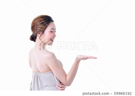 The concept of healthy beautiful woman. Beautiful women keep hea 39966192