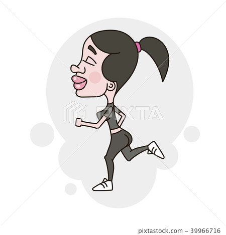 Fitness running girl. 39966716