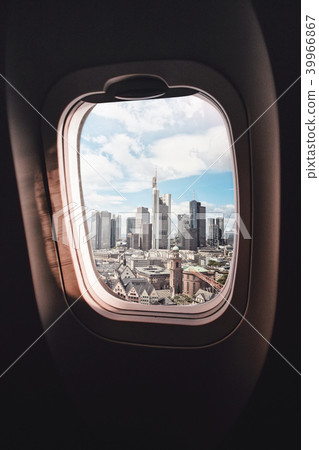 Airplane window Frankfurt am Main 39966867