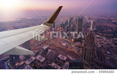 Dubai aerial view from airplane 39966880